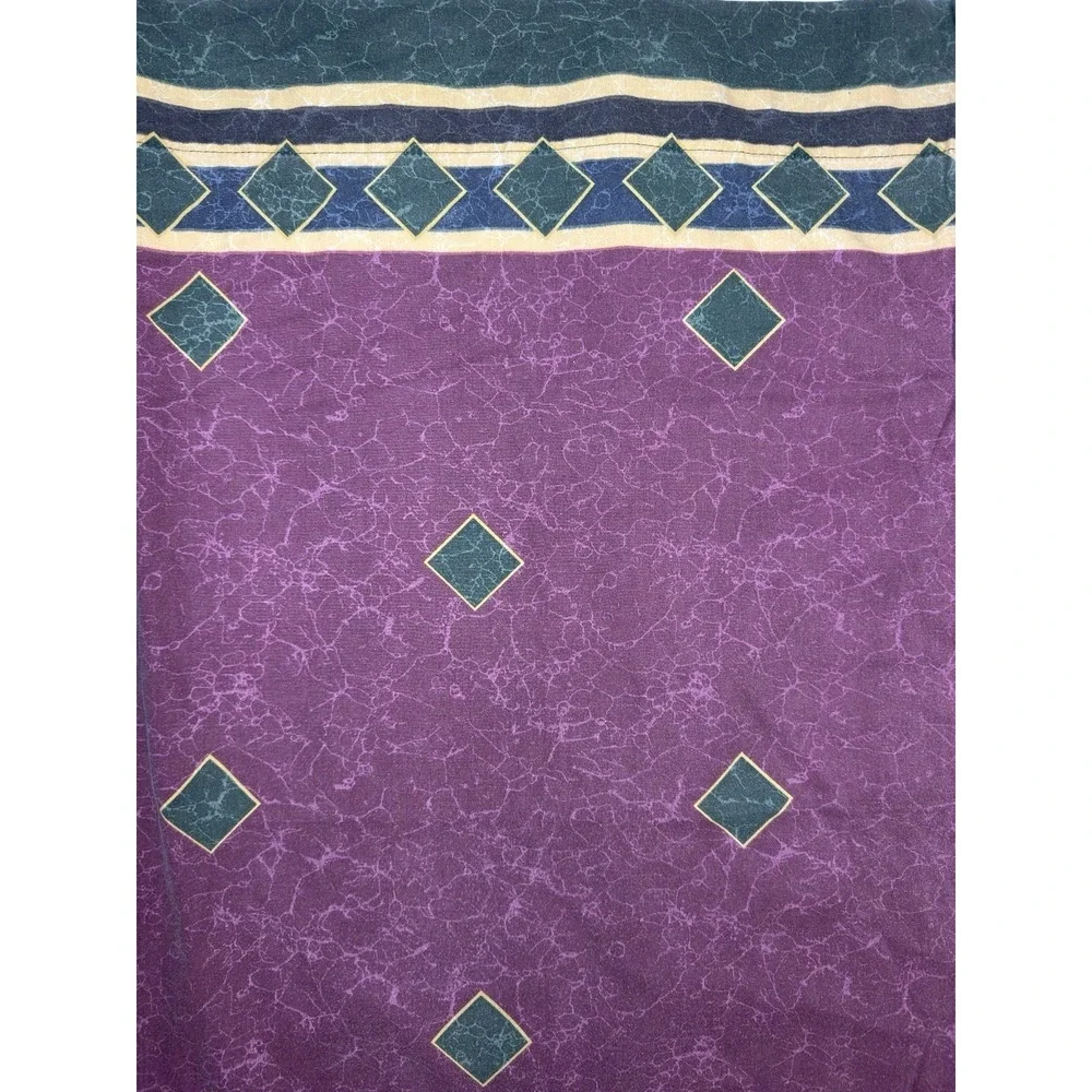 Springmaid Amalfi Pillowcase Set KING Burgundy Vtg‎ 90s Jewel Tone Marbled Rare